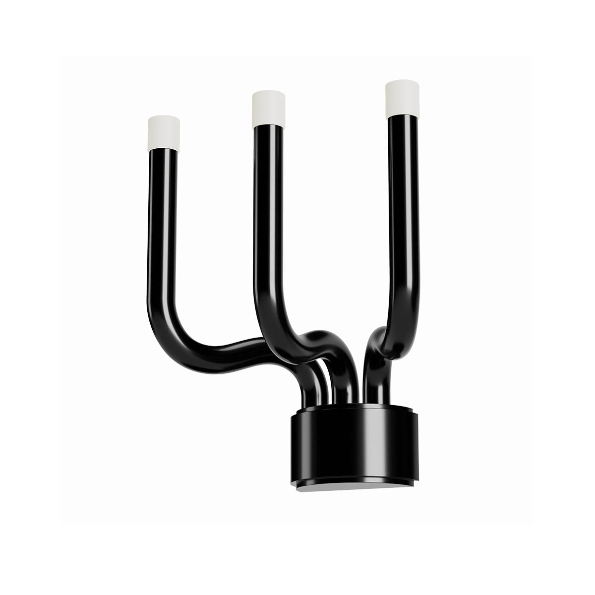 Luxor Wall lamp 3 arms 255mm Nero Lucido 3000K