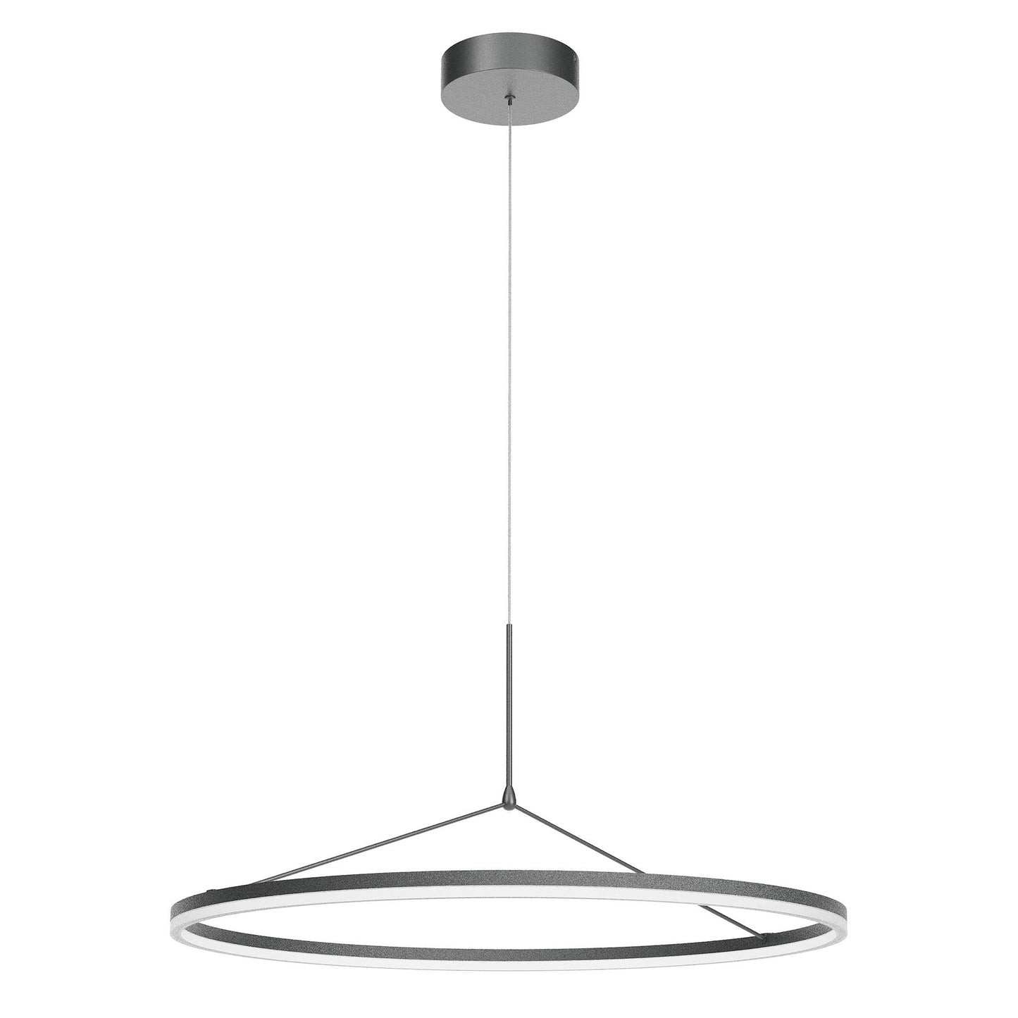 Orbit Pendant lamp Suspended Single Ø800 - 1 cable Nero Opaco 3000K Dimmable Triac