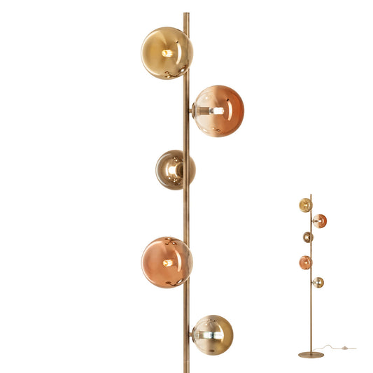 Roy Floor lamp 5 globes Caffè Sfumato/Oro Sfumato