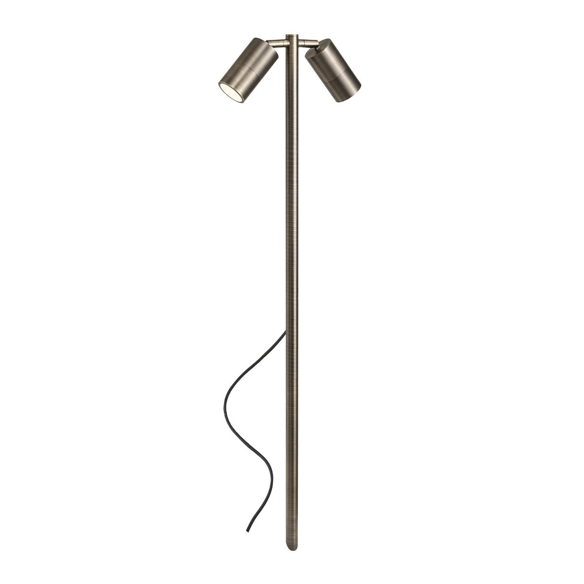 Stake Decorative Fixture 1000 Mm Double Head Antique Brass