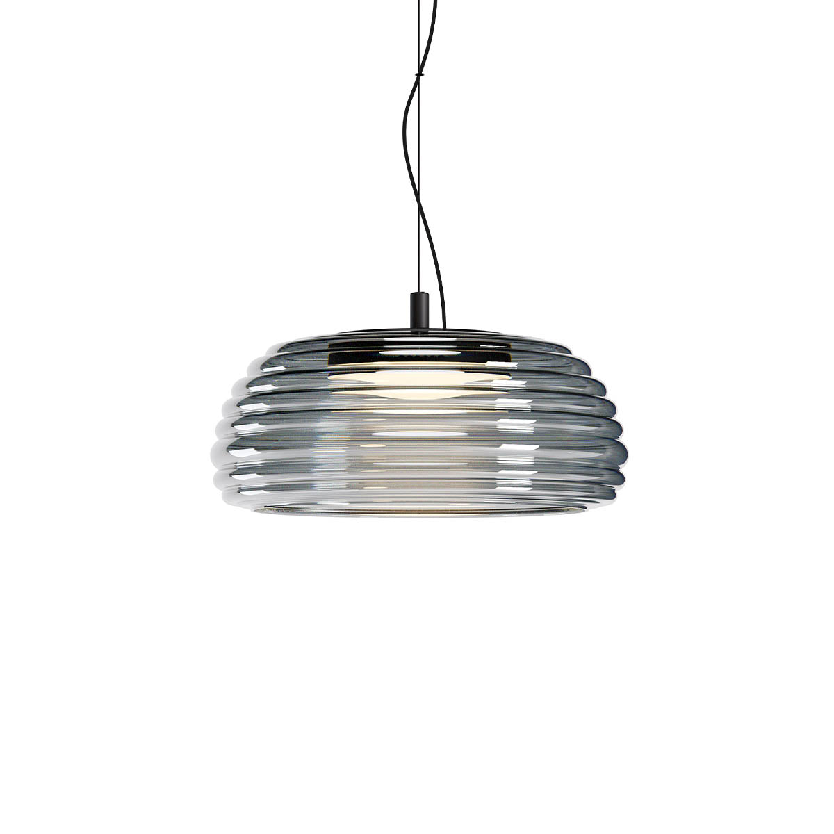 Ondula Pendant lamp Ø410 Smoke/Sand Black