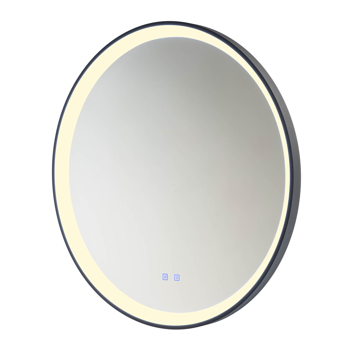 Vanity Mirror lamp Round Nero Opaco