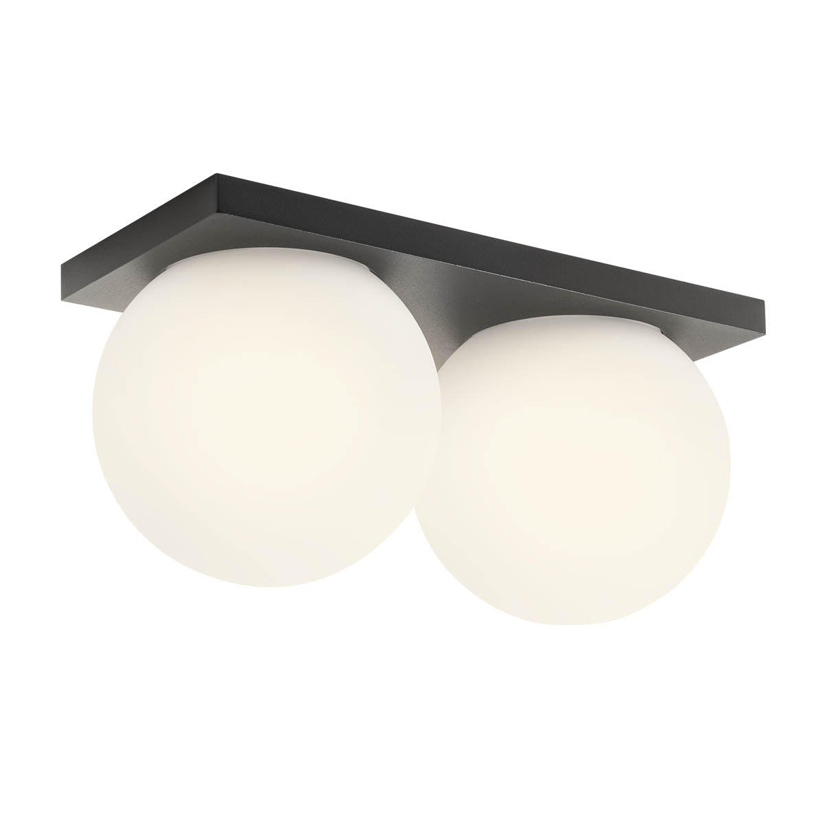 Opale Wall lamp Plate 2 Lights Sand Black 3000K