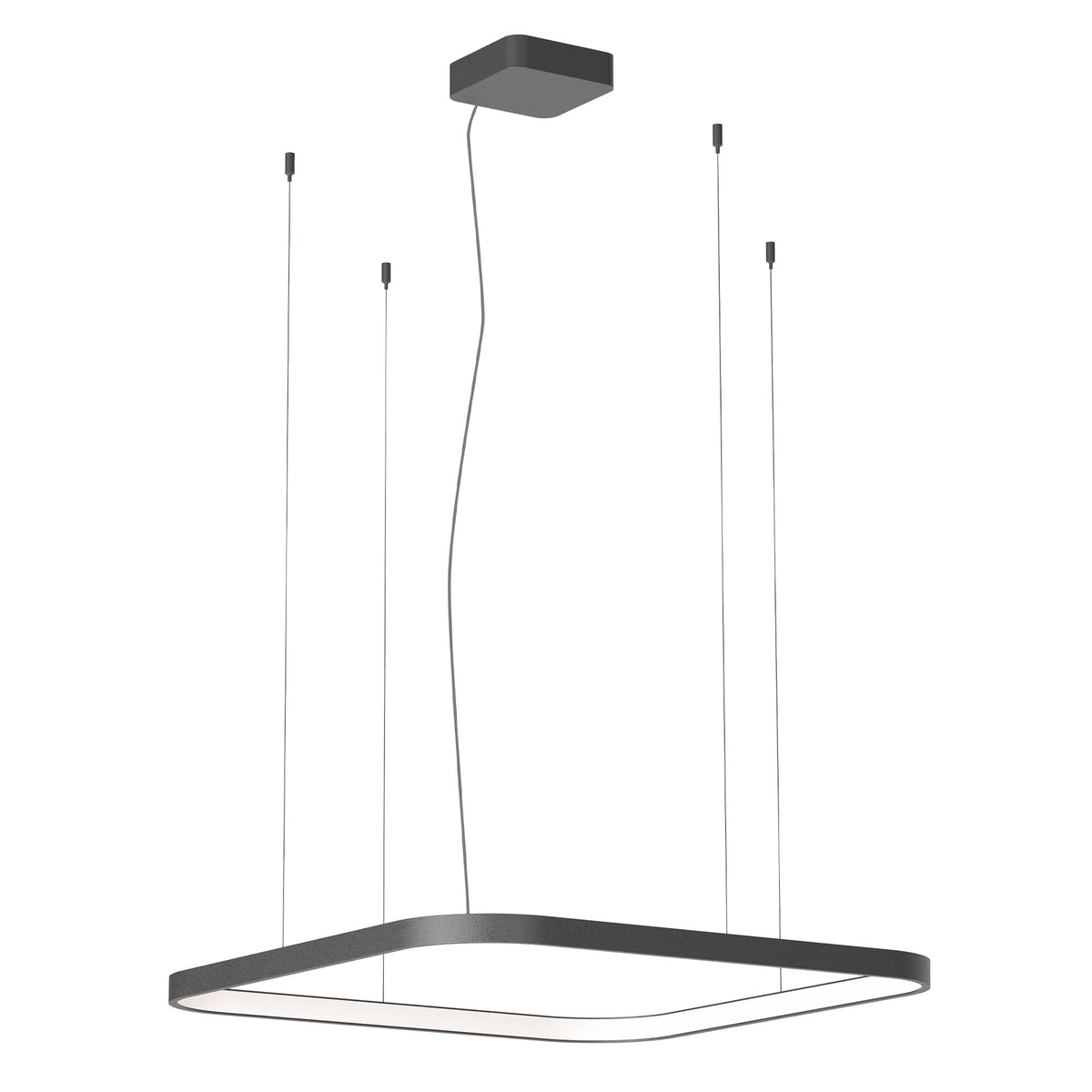 Orion Pendant lamp Single 750 mm Nero Opaco Dimmable Dali