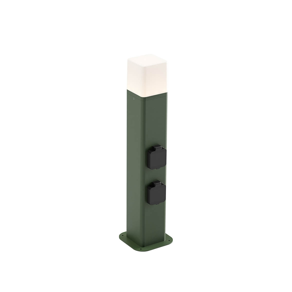 Volt Bollard 500mm con presa Verde Scuro 3000K