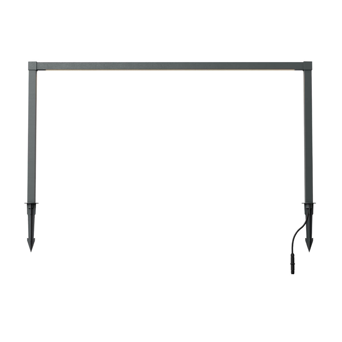 Barrier spike lamp 500 mm Grigio Opaco 3000K