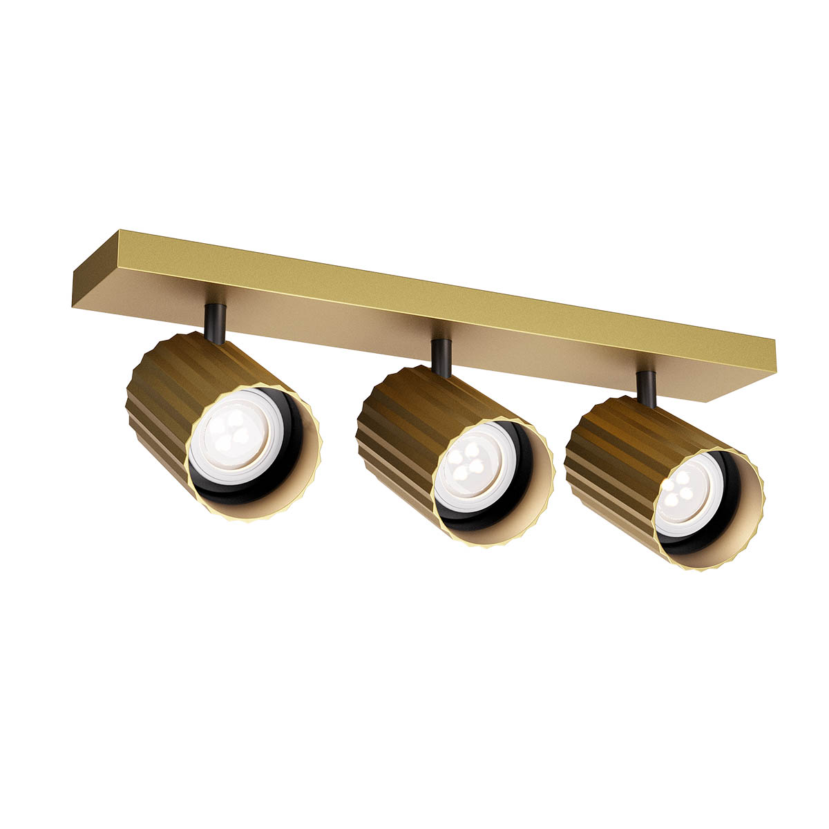 Delphi Ceiling lamp Orientable 3 spots Oro Opaco