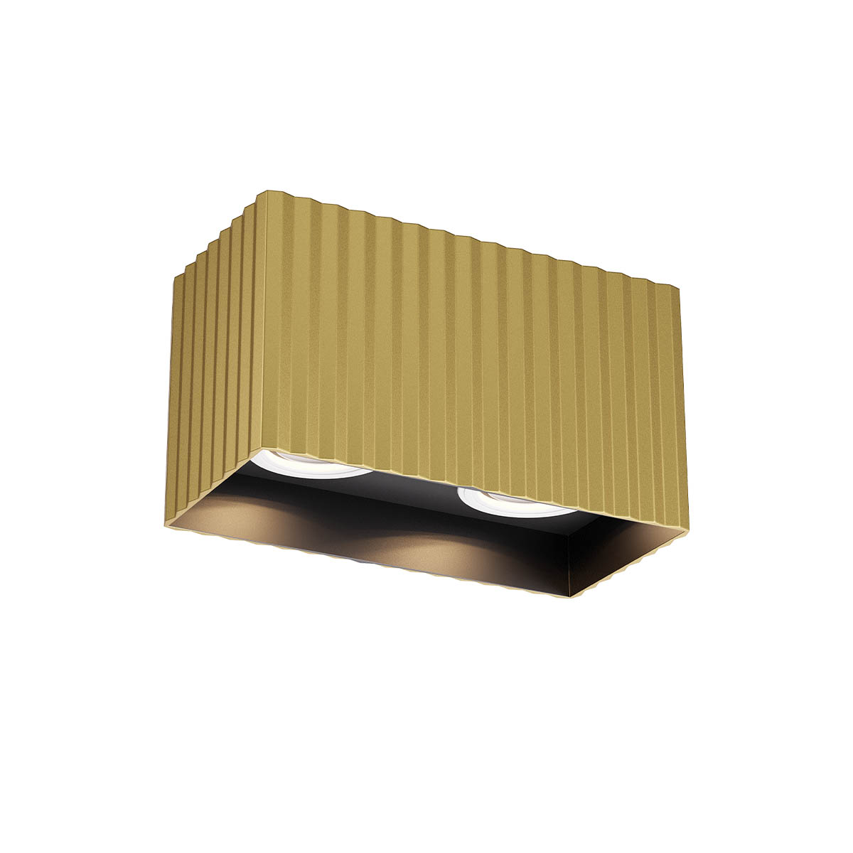Delphi Ceiling lamp Fixed square double Oro Opaco