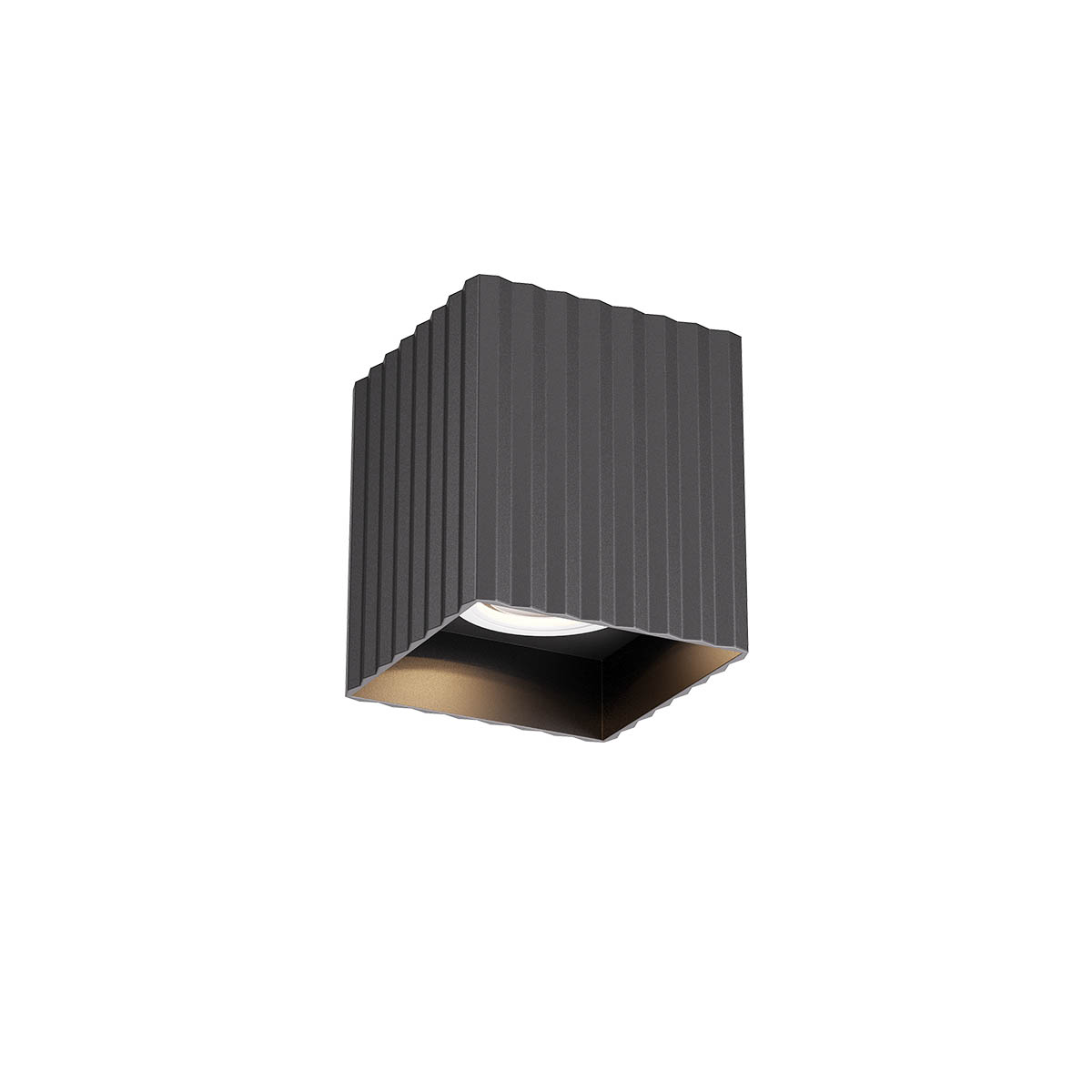 Delphi Ceiling lamp Fixed square single Nero Opaco