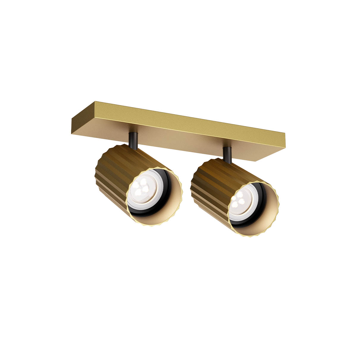 Delphi Ceiling lamp Orientable 2 spots Oro Opaco