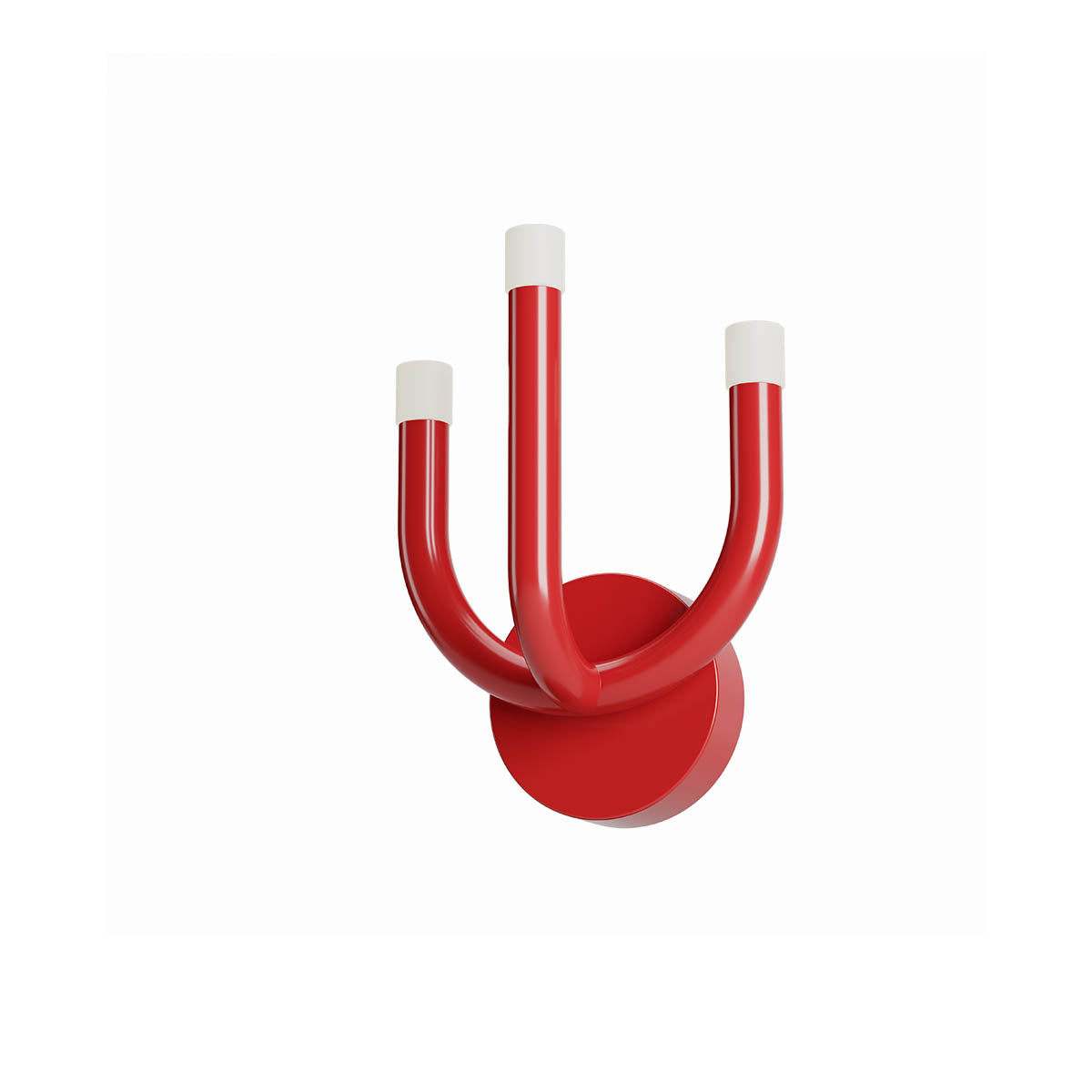 Luxor Wall lamp 3 arms 203mm Rosso Lucido 3000K