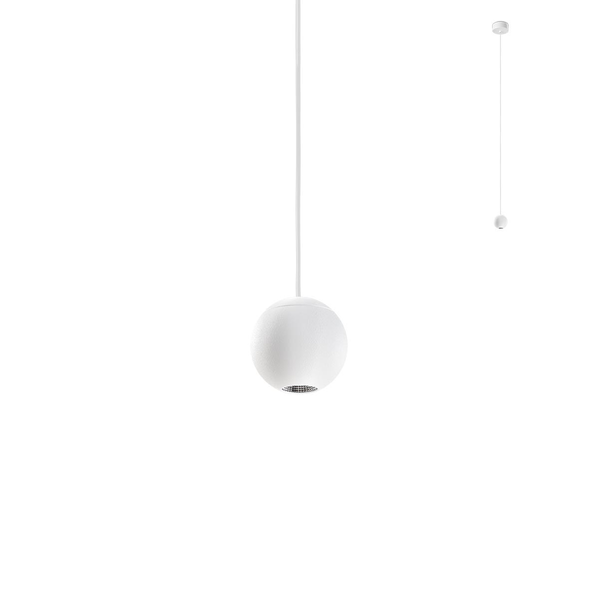Obo Pendant lamp Ø50 Bianco Opaco 3000K