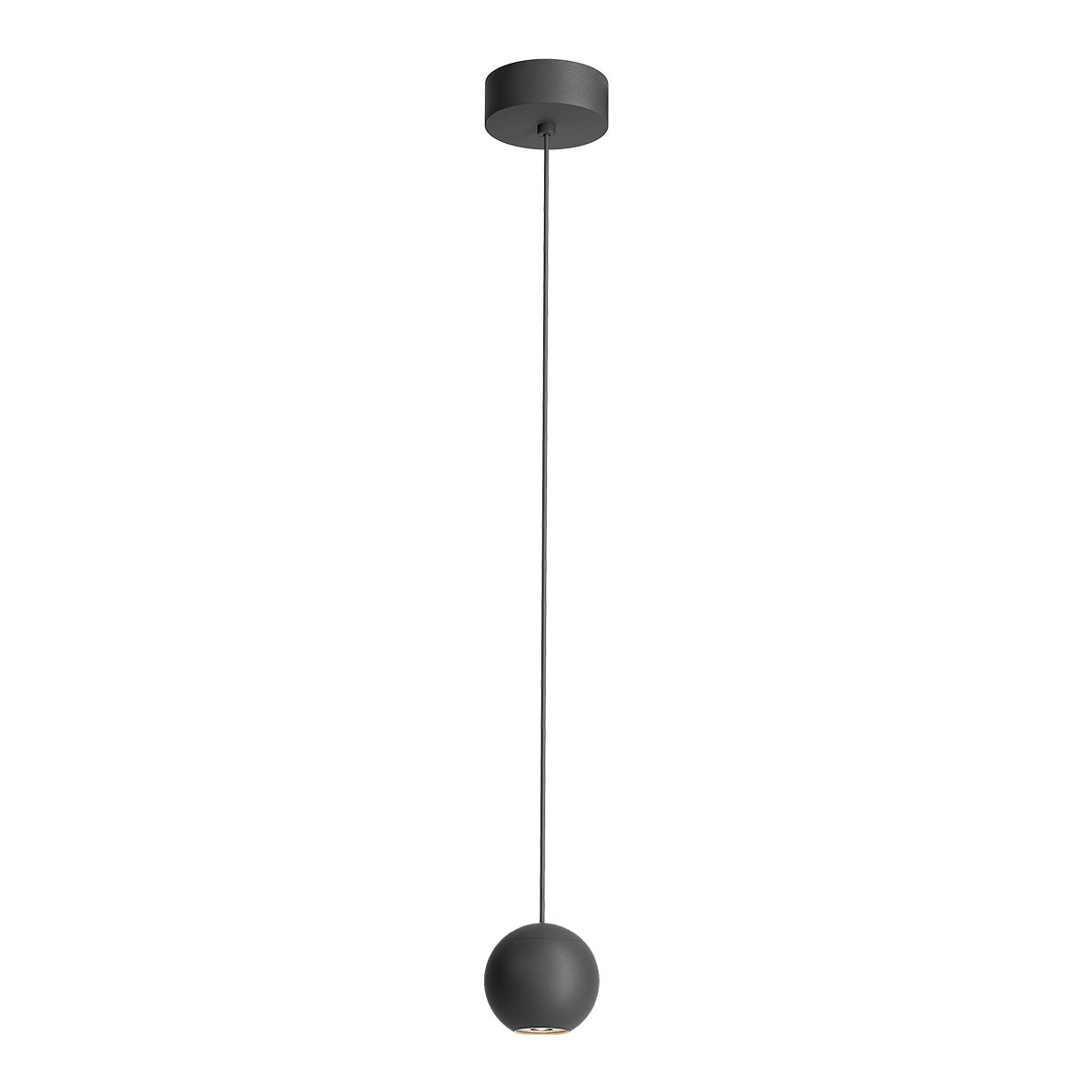 Obo Pendant lamp Ø70 Nero Opaco 3000K