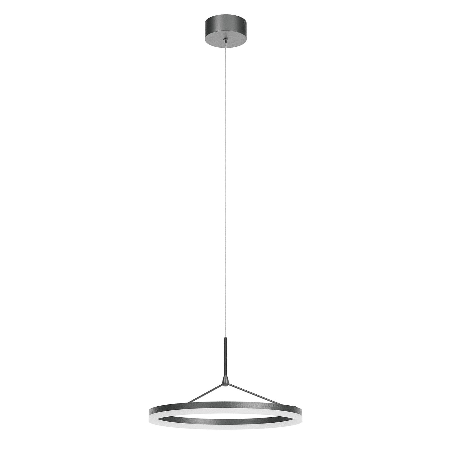 Orbit Pendant lamp Suspended Single Ø400 - 1 cable Nero Opaco 3000K Dimmable Triac