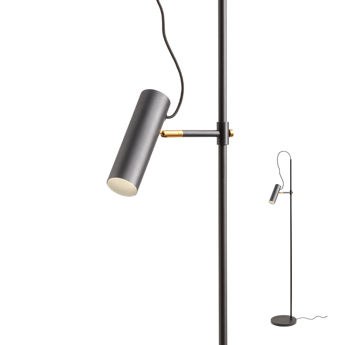 Pivot Floor lamp Floor lamp Nero Opaco