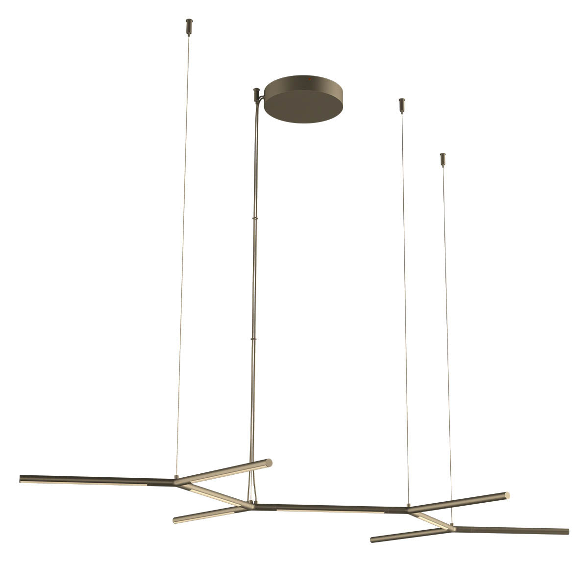 Stick Pendant lamp 9 Segments Ottone Opaco 3000K
