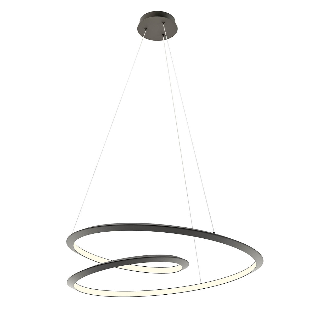 Storm Pendant lamp Ø1000 Nero Opaco CCT