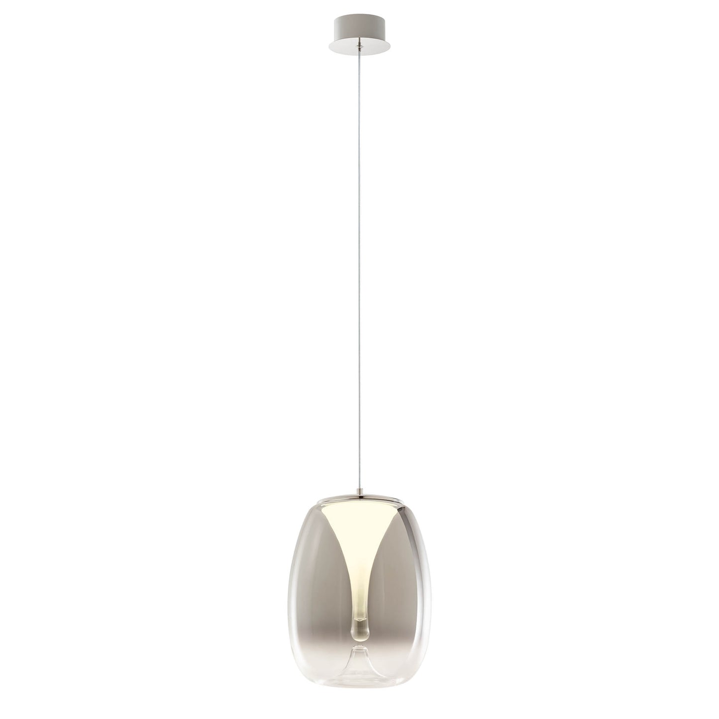 Drop Pendant lamp Ø270 Nero Opaco/Sfumato Fumè
