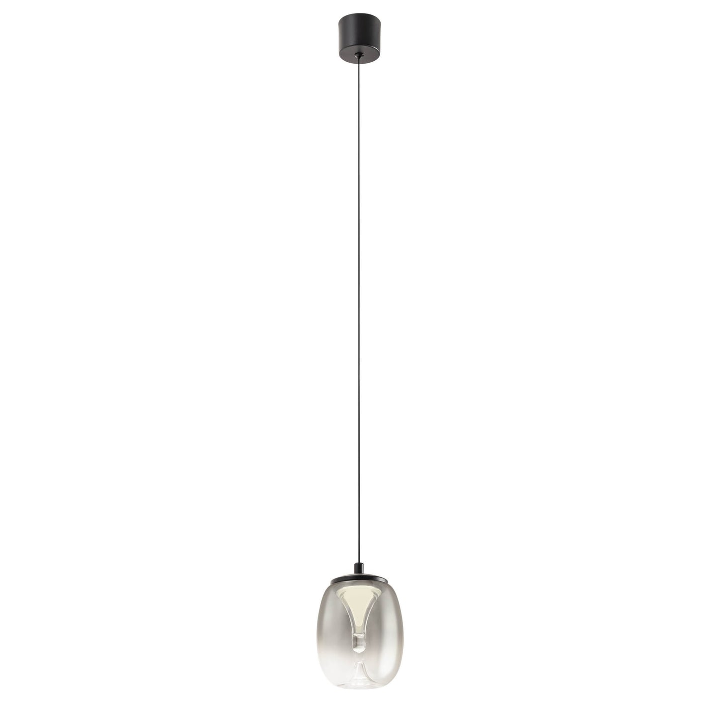 Drop Pendant lamp Ø110 Nero Opaco/Sfumato Fumè