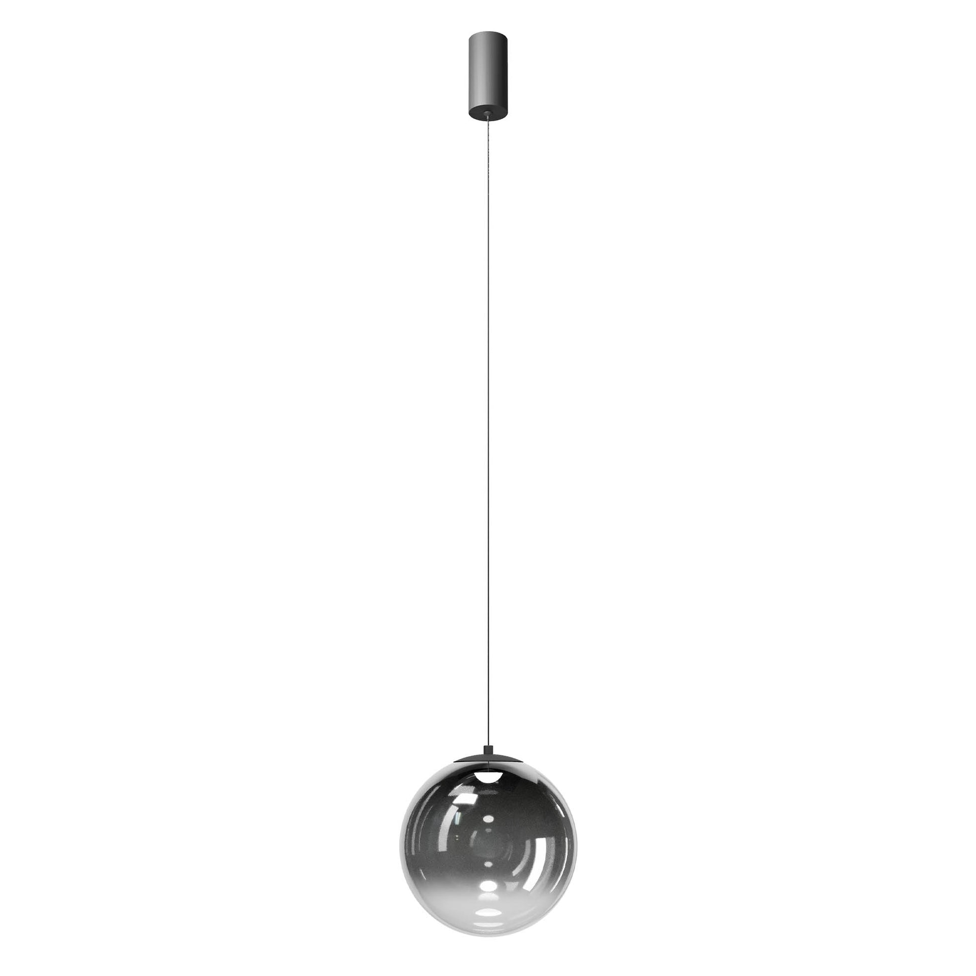 Irides Pendant lamp Ø250 Nero Opaco/Sfumato Fumè 3000K