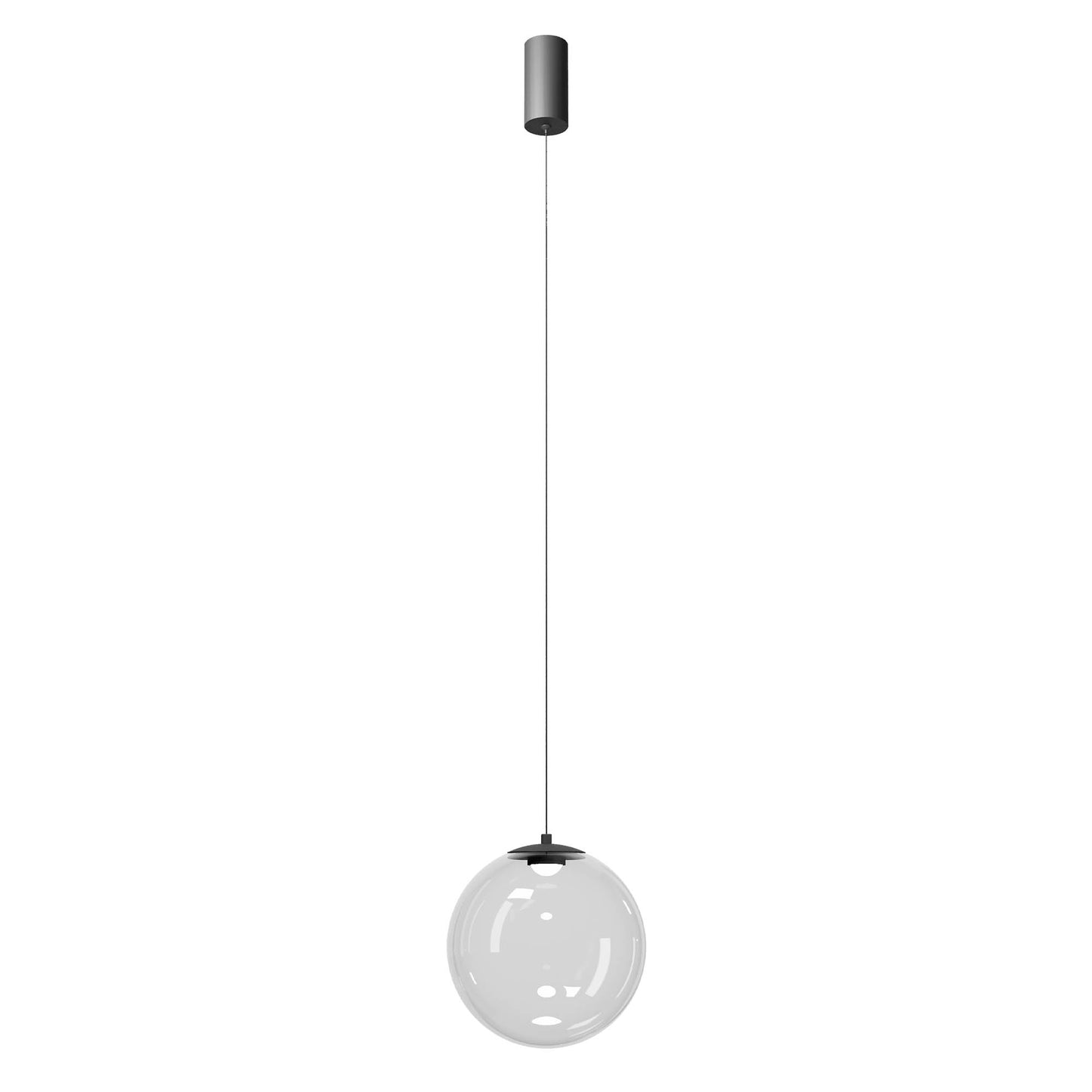 Irides Pendant lamp Ø250 Nero Opaco/Trasparente 2700K
