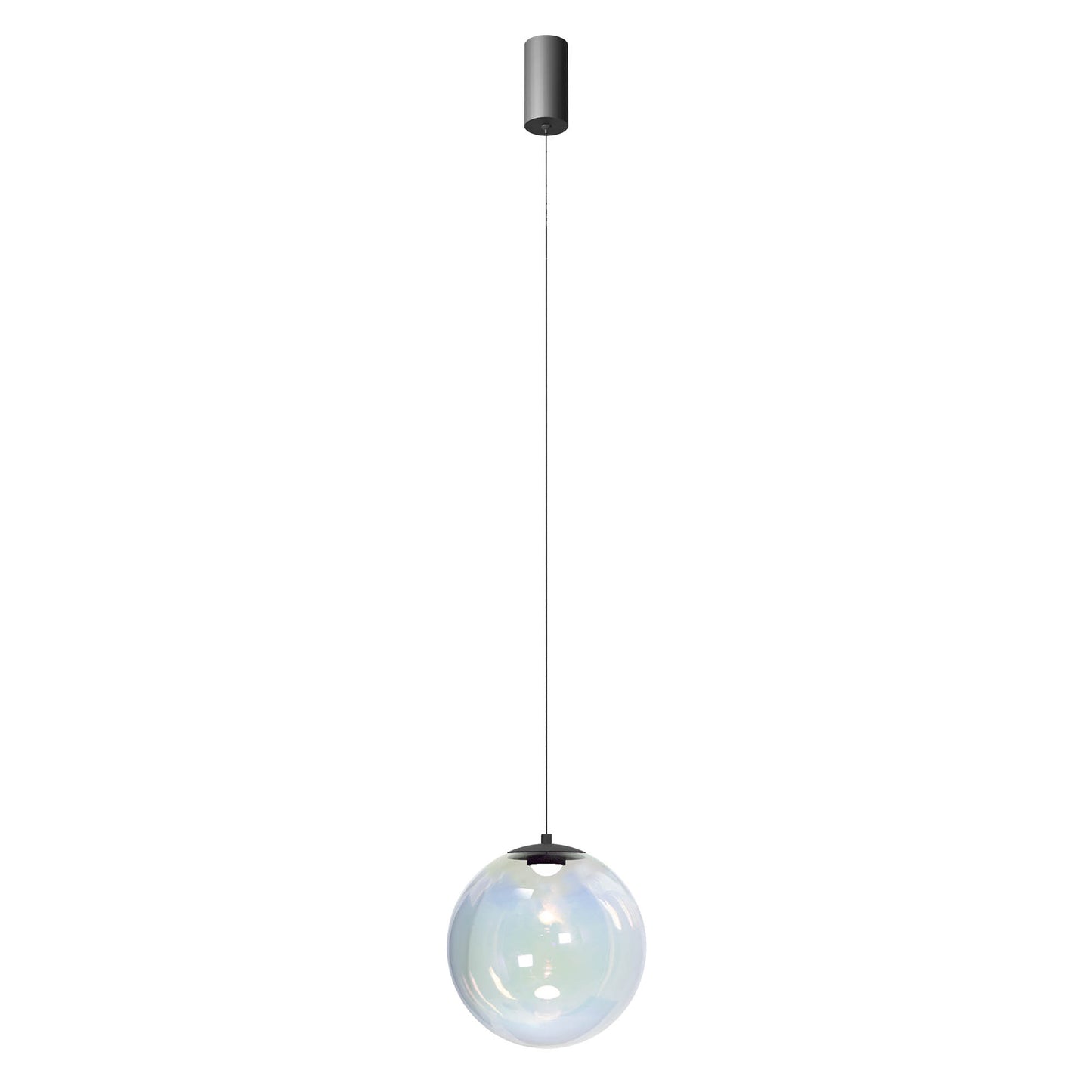 Irides Pendant lamp Ø250 Nero Opaco/Dicroico 3000K