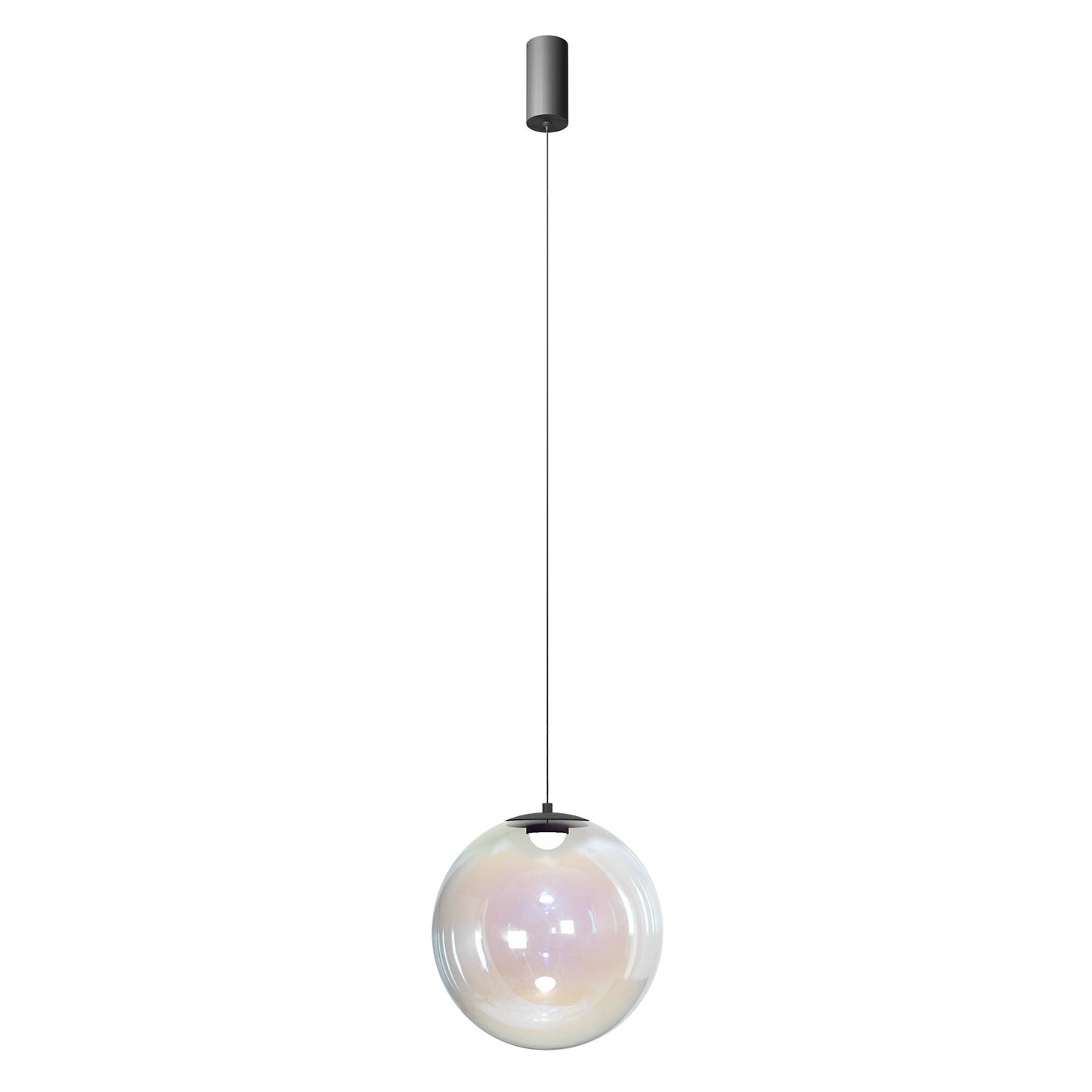 Irides Pendant lamp Ø300 Nero Opaco/Dicroico 2700K