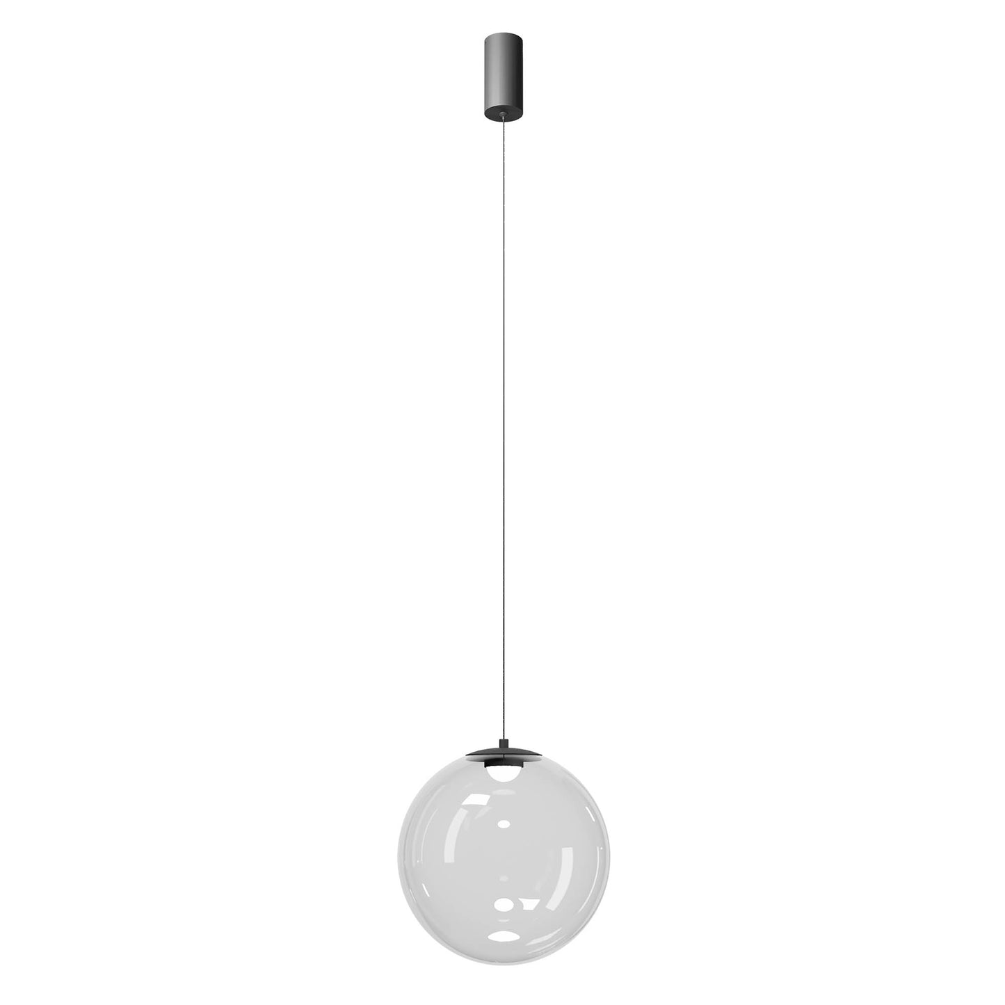 Irides Pendant lamp Ø300 Nero Opaco/Trasparente 2700K