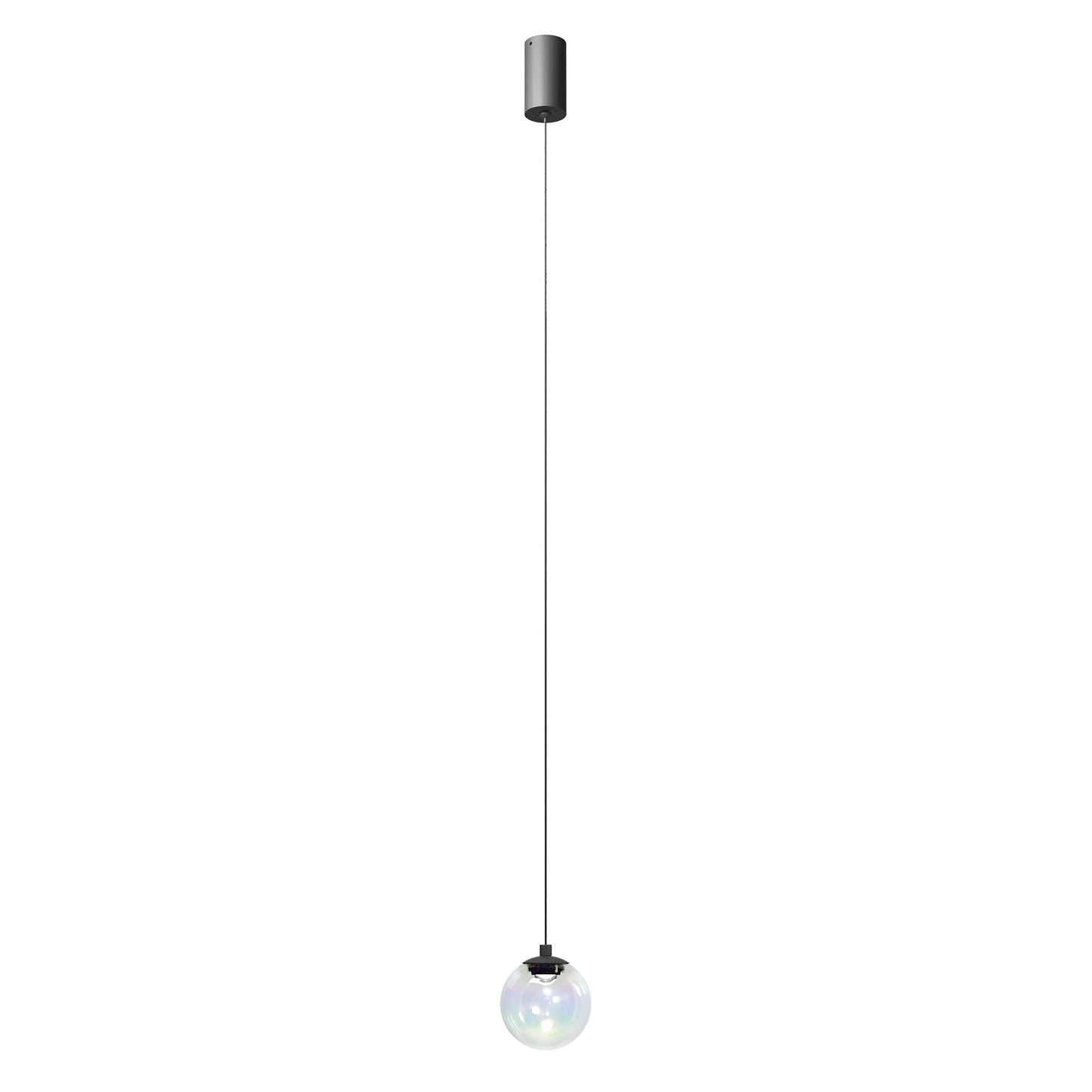 Irides Pendant lamp Ø100 Nero Opaco/Dicroico 2700K