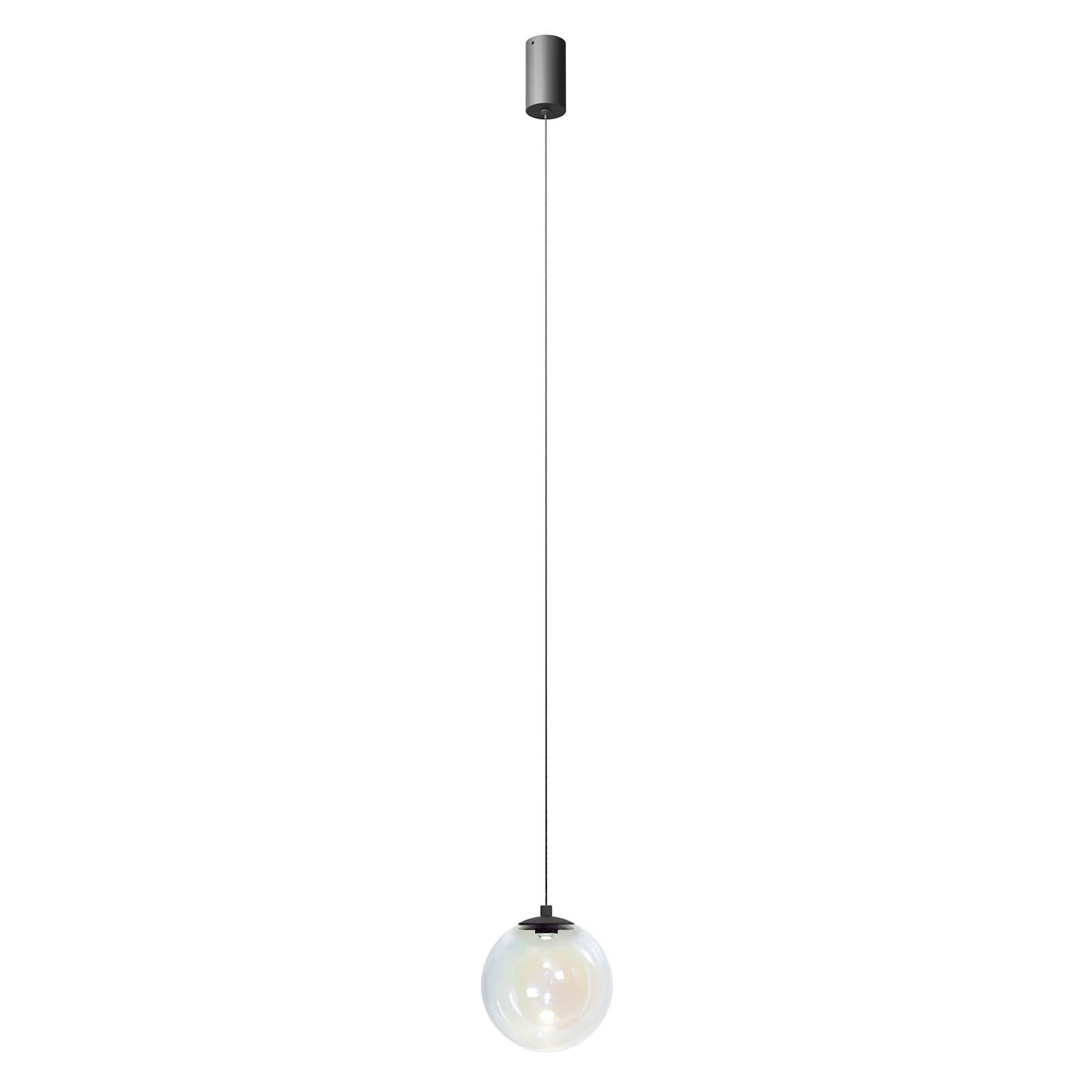 Irides Pendant lamp Ø150 Nero Opaco/Dicroico 3000K
