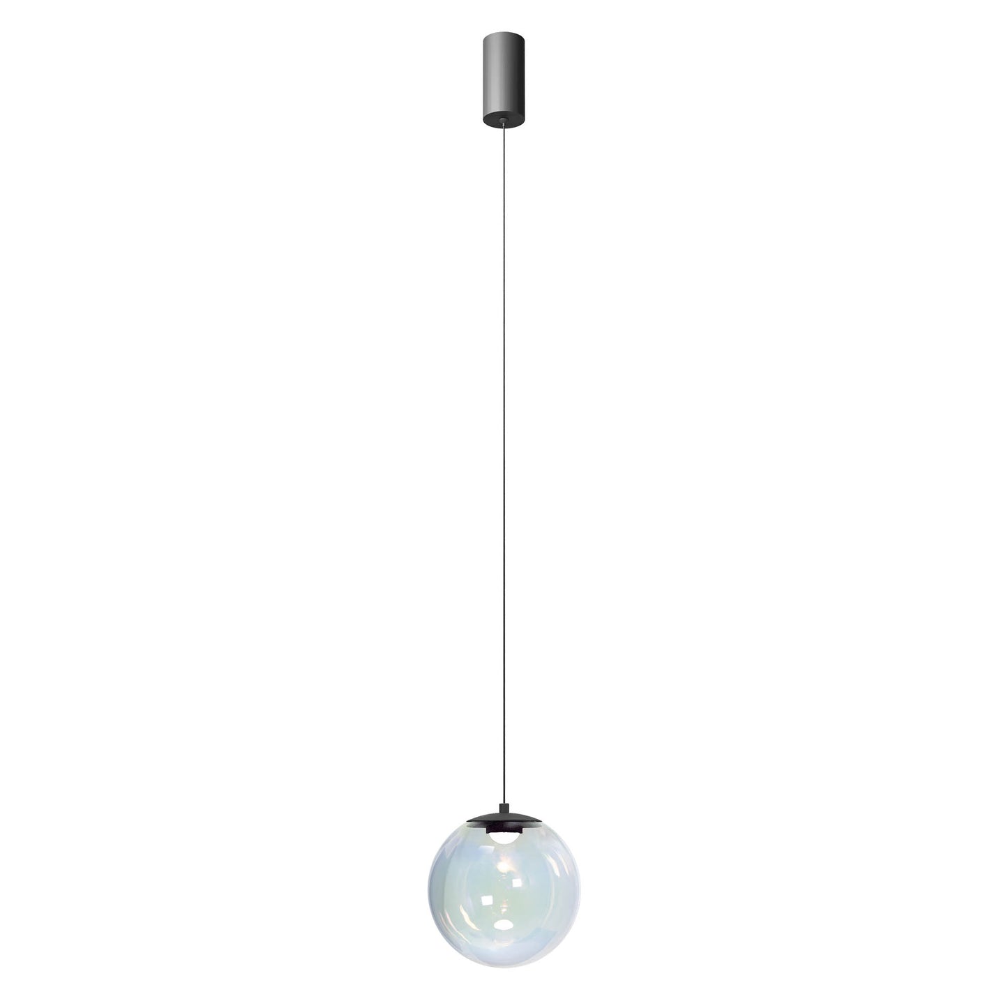 Irides Pendant lamp Ø200 Nero Opaco/Dicroico 2700K