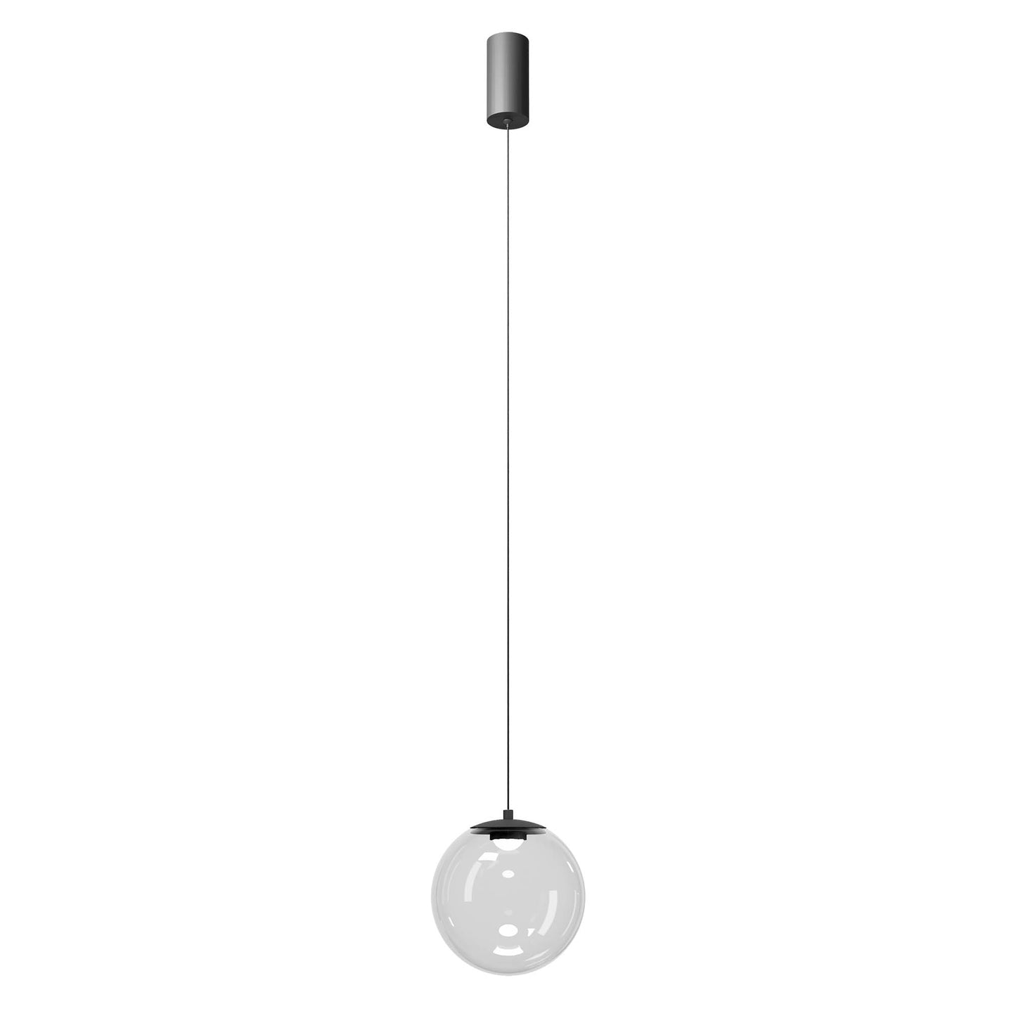 Irides Pendant lamp Ø200 Nero Opaco/Trasparente 2700K