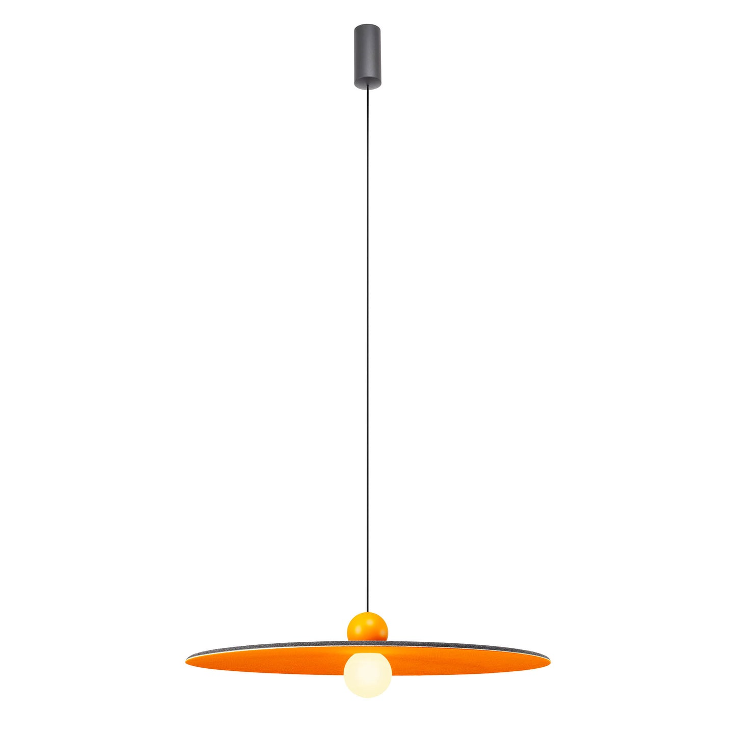 Nuwa Pendant lamp Ø600 Grigio Scuro/Arancione 2700K
