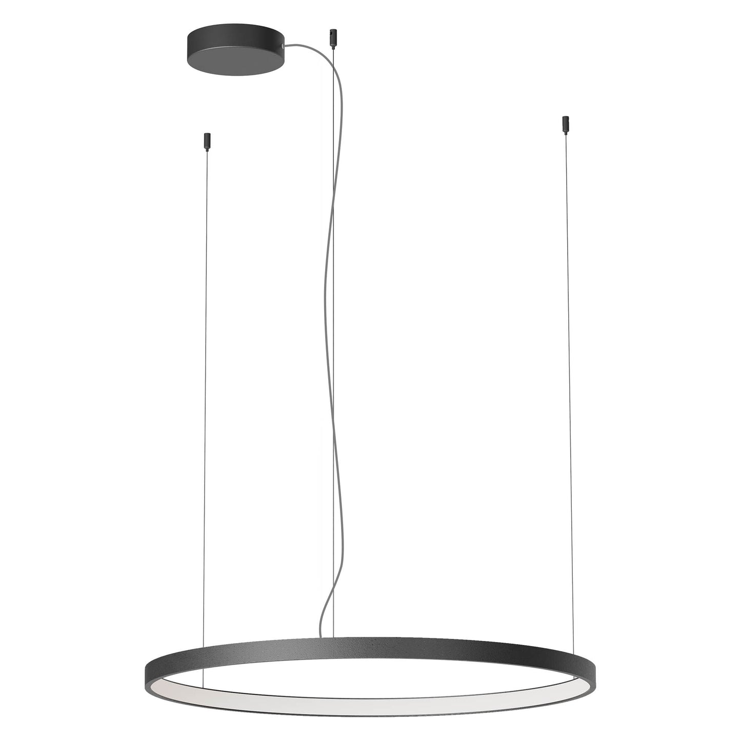 Orion Pendant lamp Single Ø750 Nero Opaco Dimmable Triac