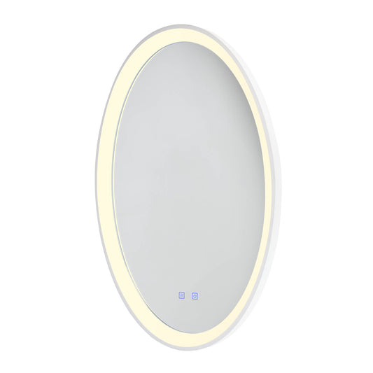 Vanity Mirror lamp Oval Bianco Opaco