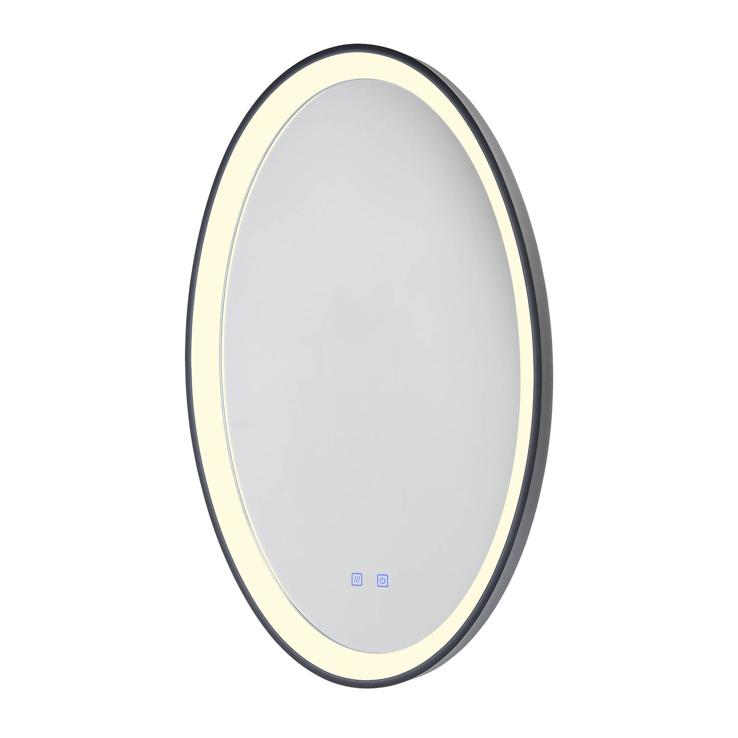 Vanity Mirror lamp Oval Nero Opaco
