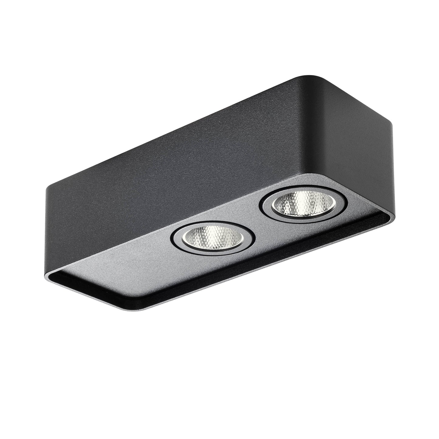 Yuki Ceiling lamp Double spot Nero opaco 3000K