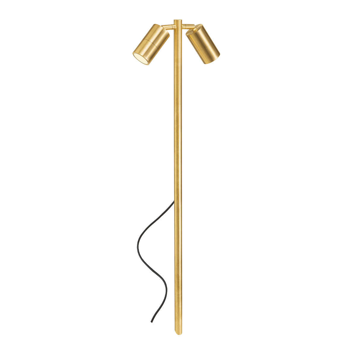 Stake Decorative Fixture 1000 Mm Double Head Natural Brass