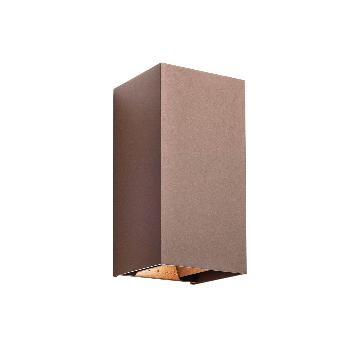 Vary Wall lamp 230 Mm Rectangle Vertical Dark Brown 3000K