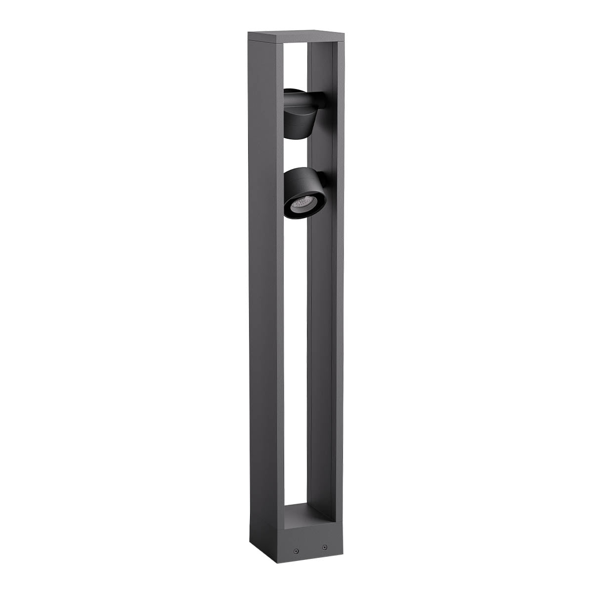 Xrock Bollard 220-240V AC 2X9W Dark Grey 3000K