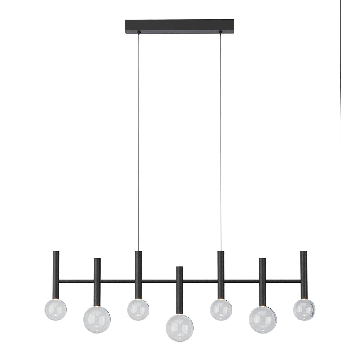 Bolla Pendant lamp 7 Lights Linear Black