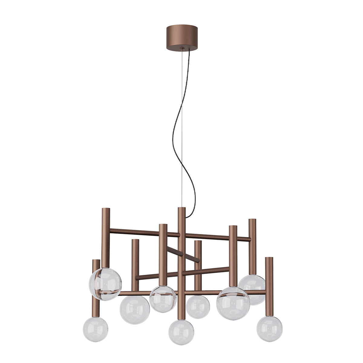 Bolla Pendant lamp 9 Lights 3 Planes Coffee
