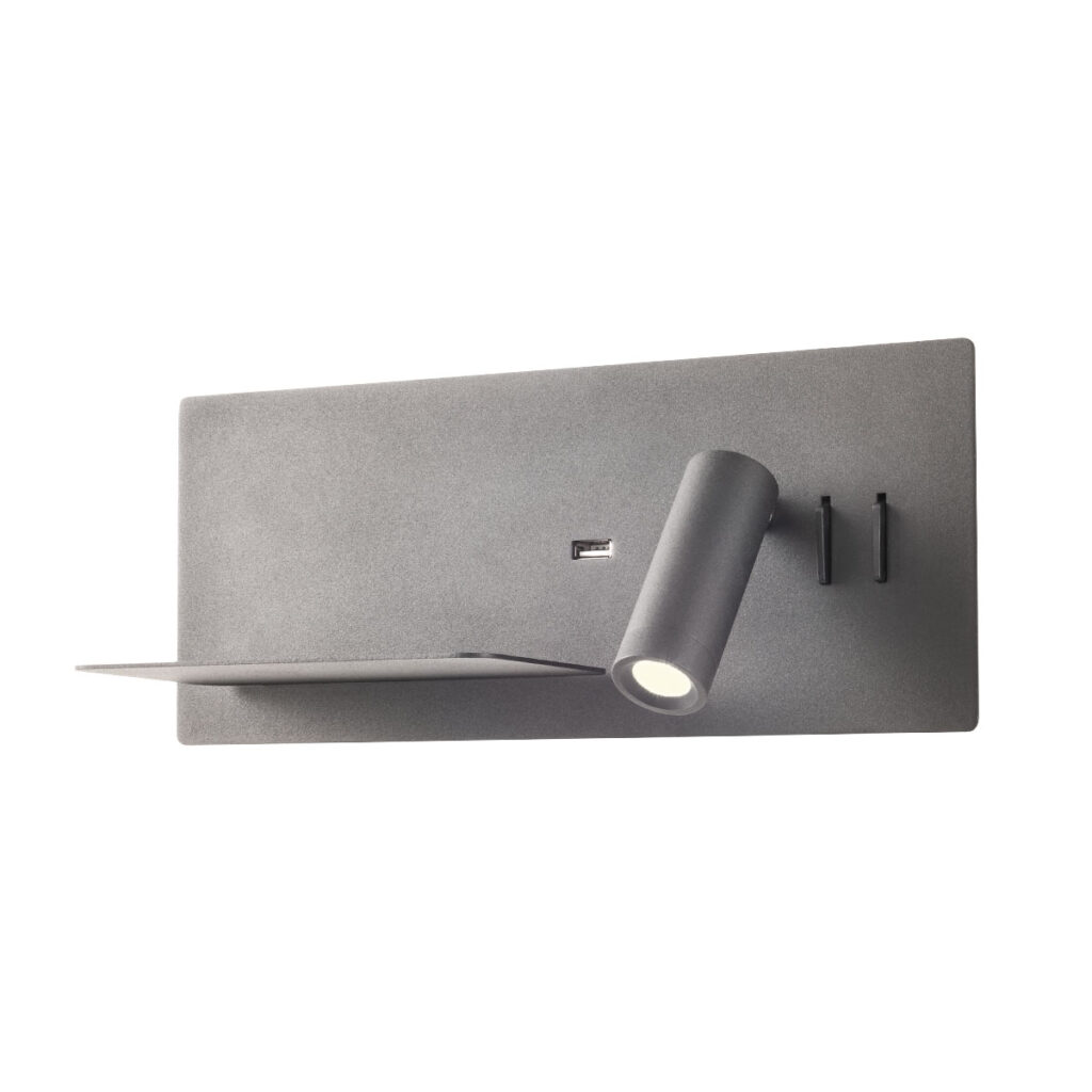 Brook Wall lamp Left hand Sand Black 3000K