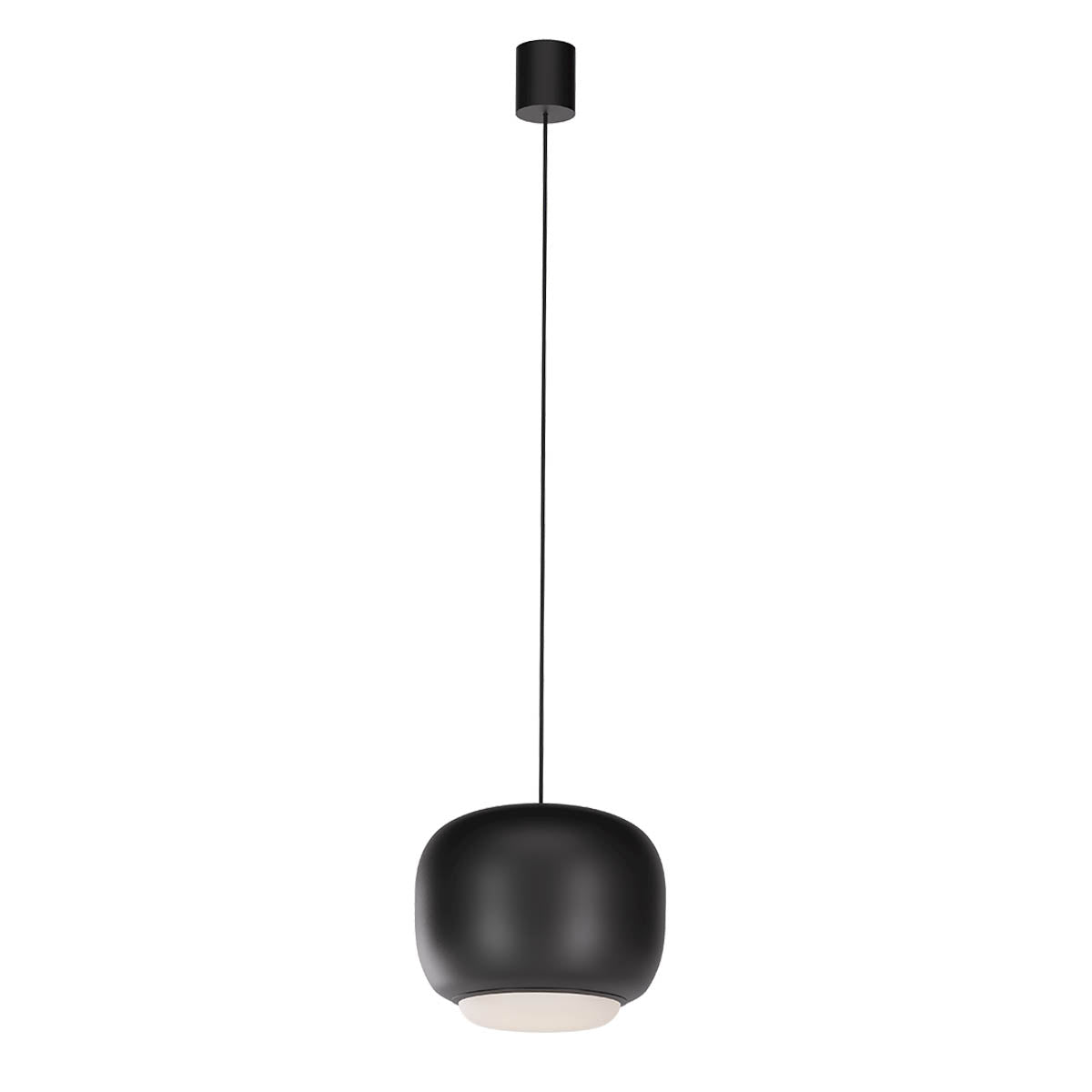 Dubbo Pendant lamp Ø300 Flattened Matt Black