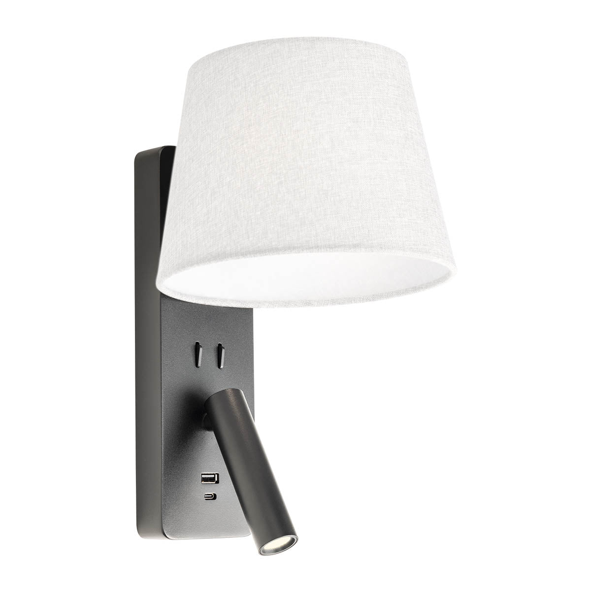 Nemia Wall lamp Structures LED Matt Black 2700K