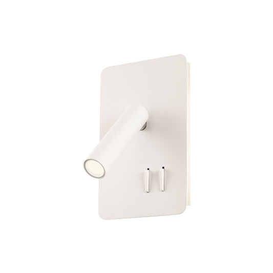 Quda Wall lamp Rectangular base Sand White 2700K