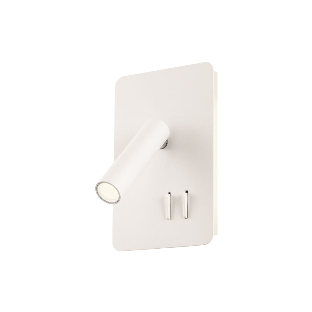 Quda Wall lamp Rectangular base Sand White 3000K