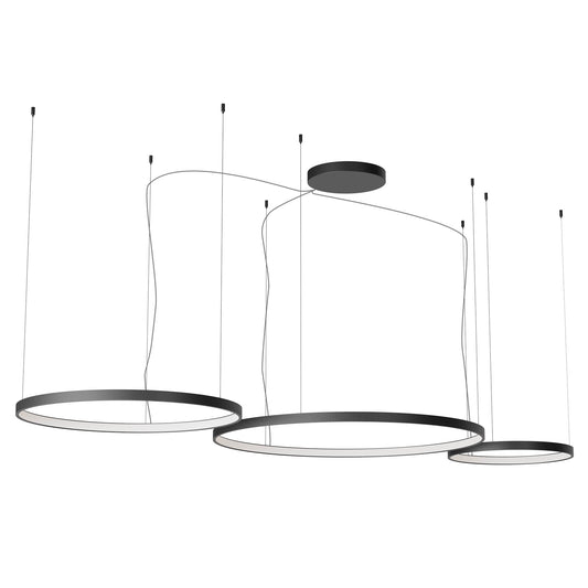 Orion Pendant lamp Triple Ø500/Ø750/Ø1000 Bianco Opaco Dimmable Triac