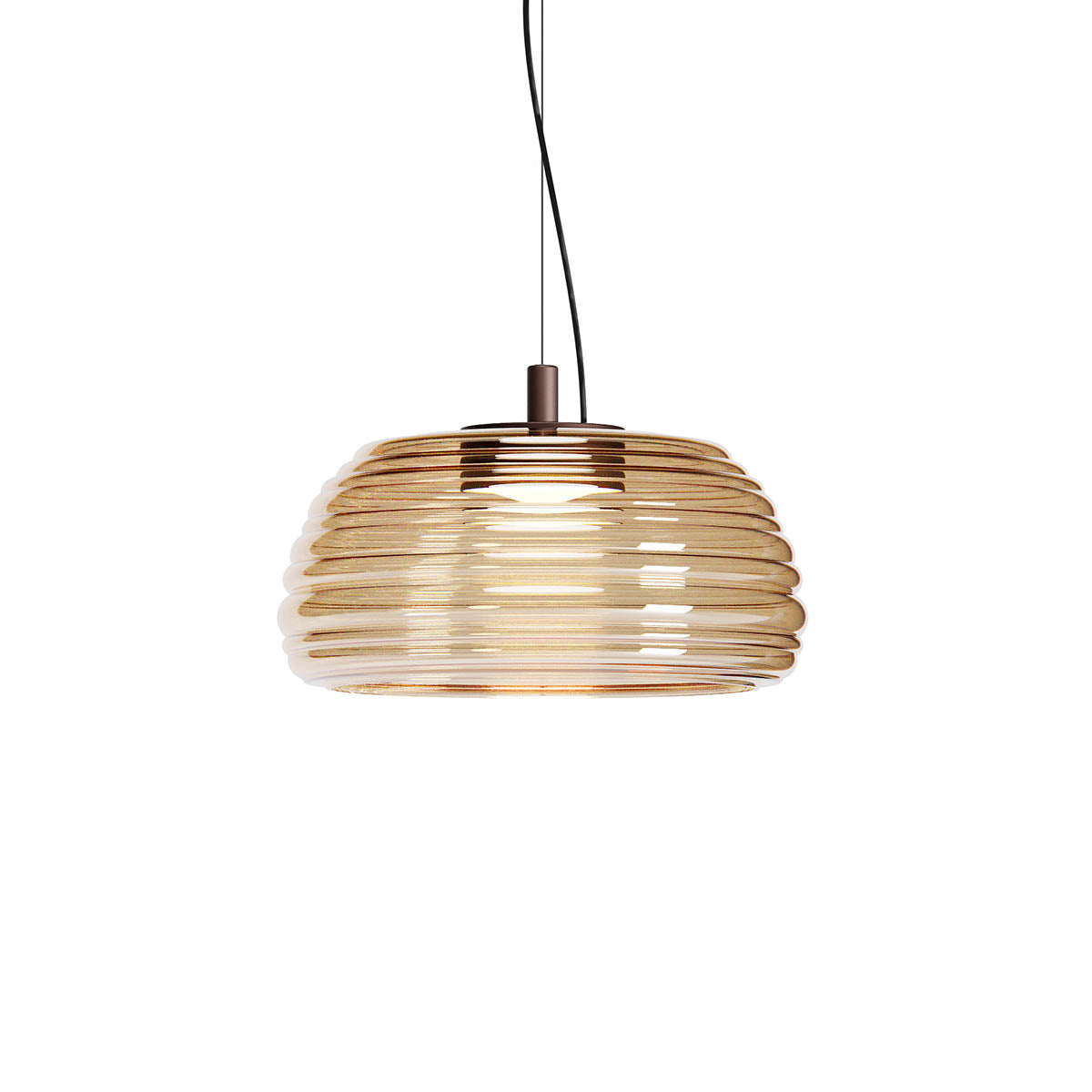 Ondula Pendant lamp Ø410 Matt Coffee/Amber