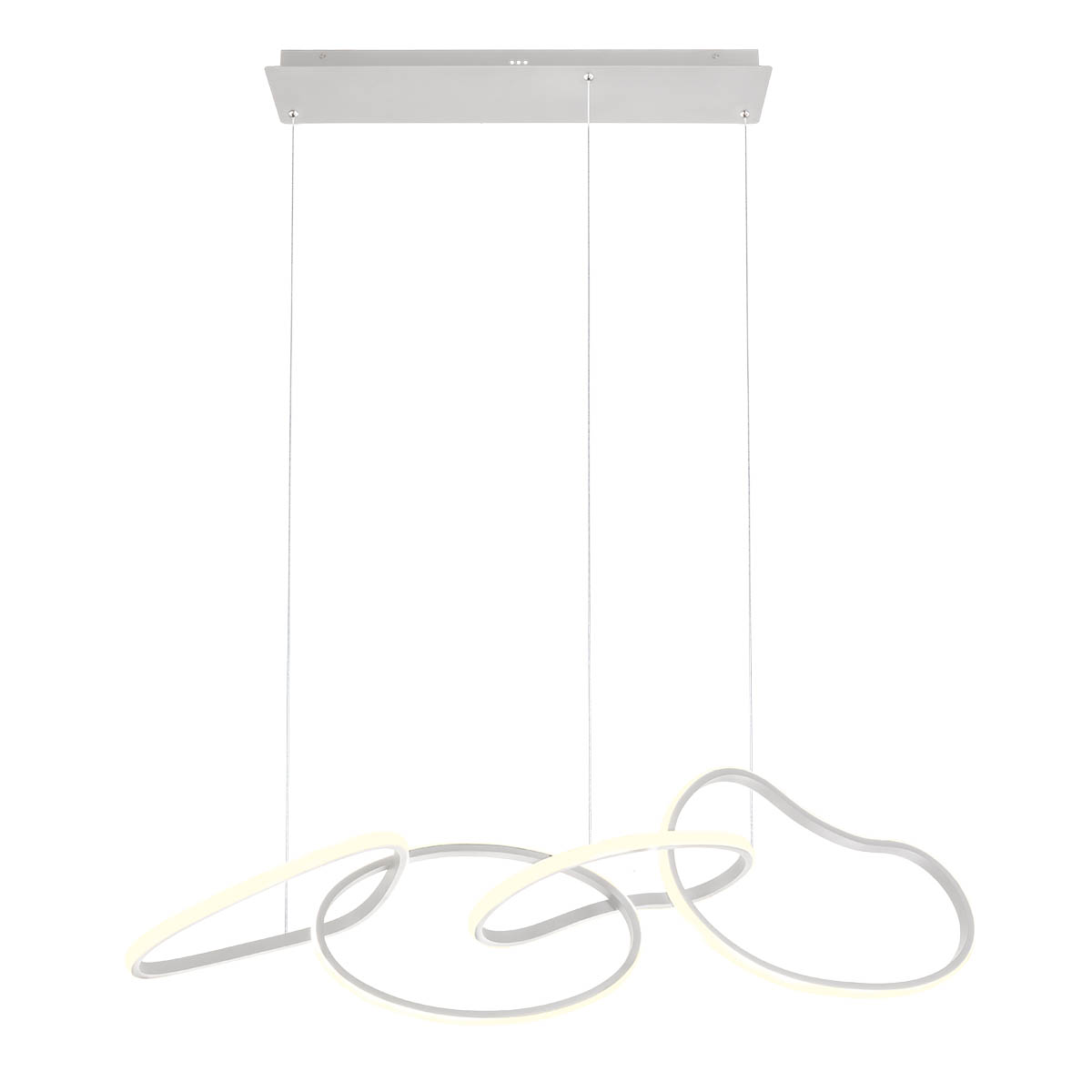 Bias Pendant lamp 4 diffusers Bianco Opaco CCT